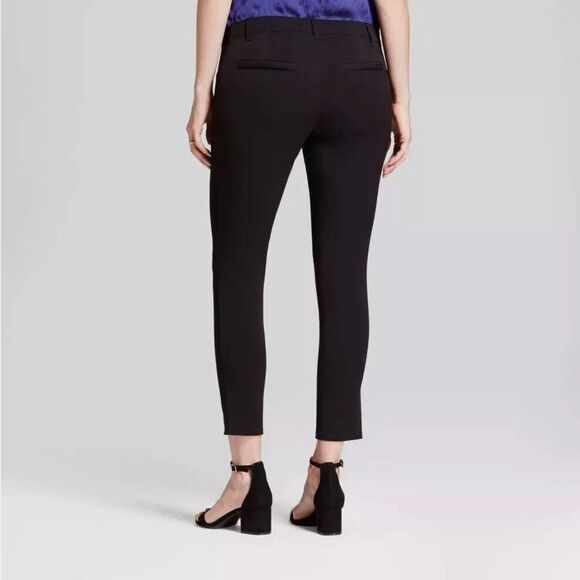 NWT ISABEL MATERNITY 6 Ankle Skinny Trouser Pants Solid BLK Inset Panel Stretch - Picture 3 of 14